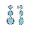 Three Ceramic Circle Drop Earrings