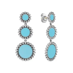 Three Ceramic Circle Drop Earrings