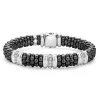 Three Station Ceramic Diamond Bracelet | 9mm