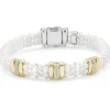 Three Station Ceramic Diamond Bracelet | 9mm