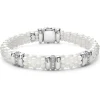 Three Station Ceramic Diamond Bracelet | 9mm