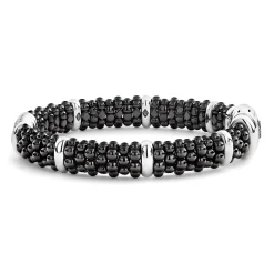 Three Station Ceramic Diamond Bracelet | 9mm