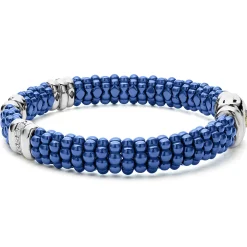 Three Station Ceramic Diamond Bracelet | 9mm