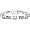 Three Station Diamond Circle Caviar Bracelet | 6mm