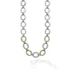 Three Station Diamond Link Necklace