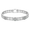 Three Station Diamond Link Bracelet