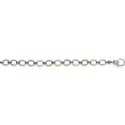Three Station Diamond Link Bracelet