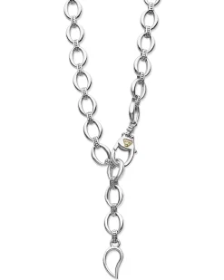 Three Station Diamond Link Necklace