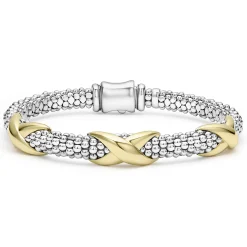 Three Station X Caviar Bracelet | 6mm