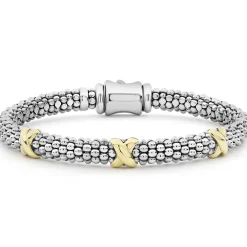 Three Station X Caviar Bracelet | 6mm