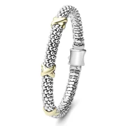 Three Station X Caviar Bracelet | 6mm