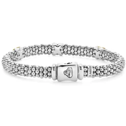 Three Station X Caviar Bracelet | 6mm