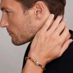 Tigereye Skull Bracelet