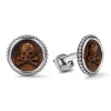 Tigereye Skull Cufflinks