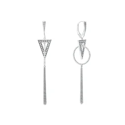 Triangle Circle Drop Earrings