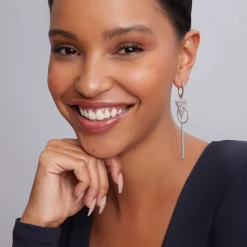 Triangle Circle Drop Earrings