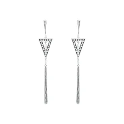 Triangle Circle Drop Earrings