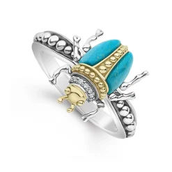 Turquoise Beetle Diamond Ring