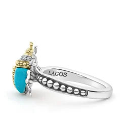 Turquoise Beetle Diamond Ring