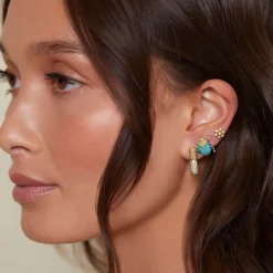 Turquoise Beetle Stud Earrings