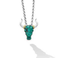 Turquoise Long Horn Pendant