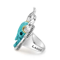 Turquoise Long Horn Ring