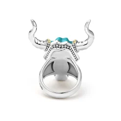 Turquoise Long Horn Ring