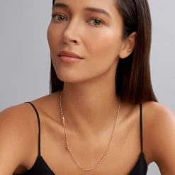 Two-Tone Beaded Toggle Necklace