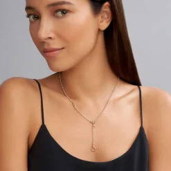 Two-Tone Beaded Toggle Necklace