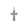 Two-Tone Caviar Beaded Cross Amulet