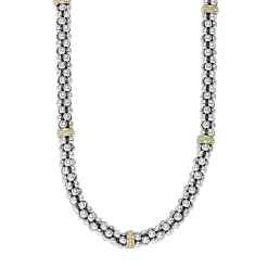 Two-Tone Caviar Beaded Necklace | 5mm