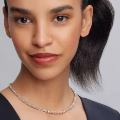 Two-Tone Caviar Beaded Necklace | 5mm