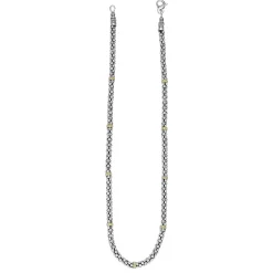 Two-Tone Caviar Beaded Necklace | 5mm