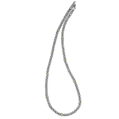 Two-Tone Caviar Beaded Necklace | 5mm