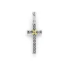 Two-Tone Caviar Beaded X Cross Amulet