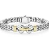 Two-Tone Caviar Buckle Bracelet | 9mm