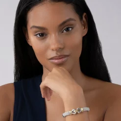 Two-Tone Caviar Buckle Bracelet | 9mm
