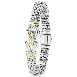Two-Tone Caviar Buckle Bracelet | 9mm