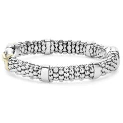 Two-Tone Caviar Buckle Bracelet | 9mm