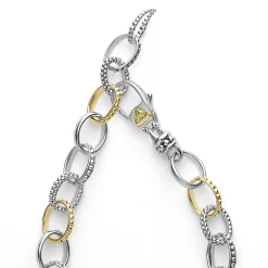 Two-Tone Caviar Link Bracelet