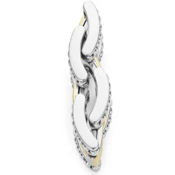 Two-Tone Caviar Link Ring
