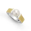 Two-Tone Caviar Pearl Ring