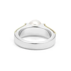 Two-Tone Caviar Pearl Ring