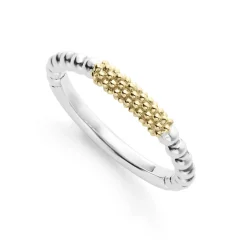 Two-Tone Caviar Stacking Ring