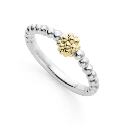 Two-Tone Caviar Stacking Ring