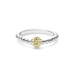 Two-Tone Caviar Stacking Ring