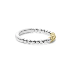 Two-Tone Caviar Stacking Ring