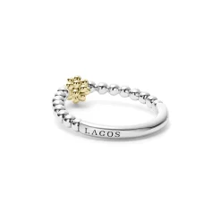 Two-Tone Caviar Stacking Ring