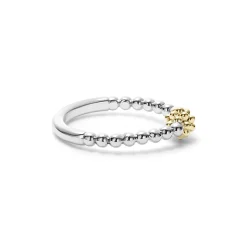 Two-Tone Caviar Stacking Ring