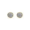 Two-Tone Caviar Stud Earrings